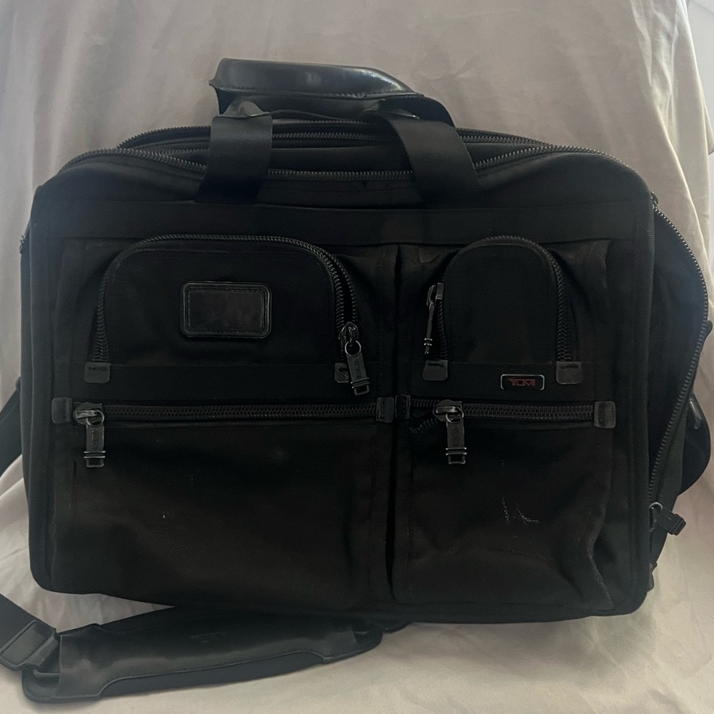 Tumi Alpha 3 Briefcase Laptop Black Ballistic Nylon Bag $650 - Picture 9 of 13